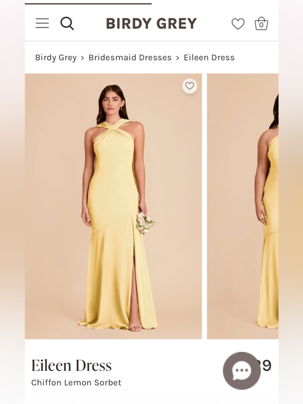 Birdy Grey Eileen Twist-Halter Maxi Bridesmaid Dress Yellow